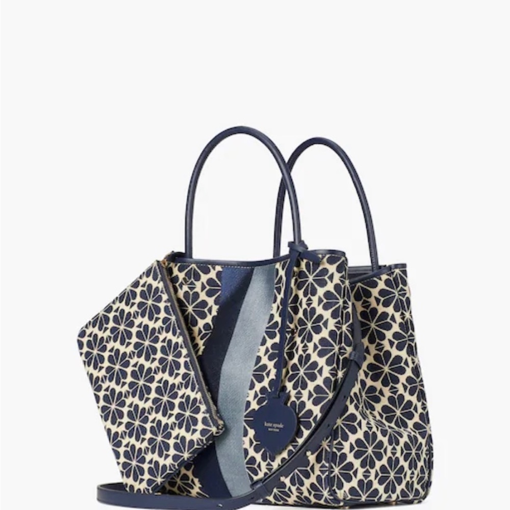 Kate Spade Flower Jacquard Stripe Everything Medium Tote